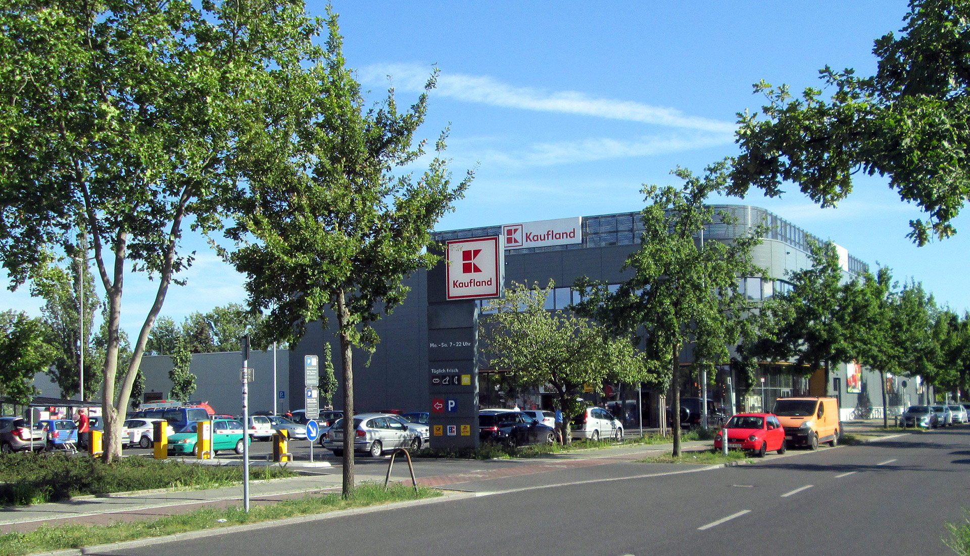 Ansicht Kauflandsupermarkt-Spandau, Grünhofer Weg . Neubau Verbrauchermarkt, Berlin-Spandau