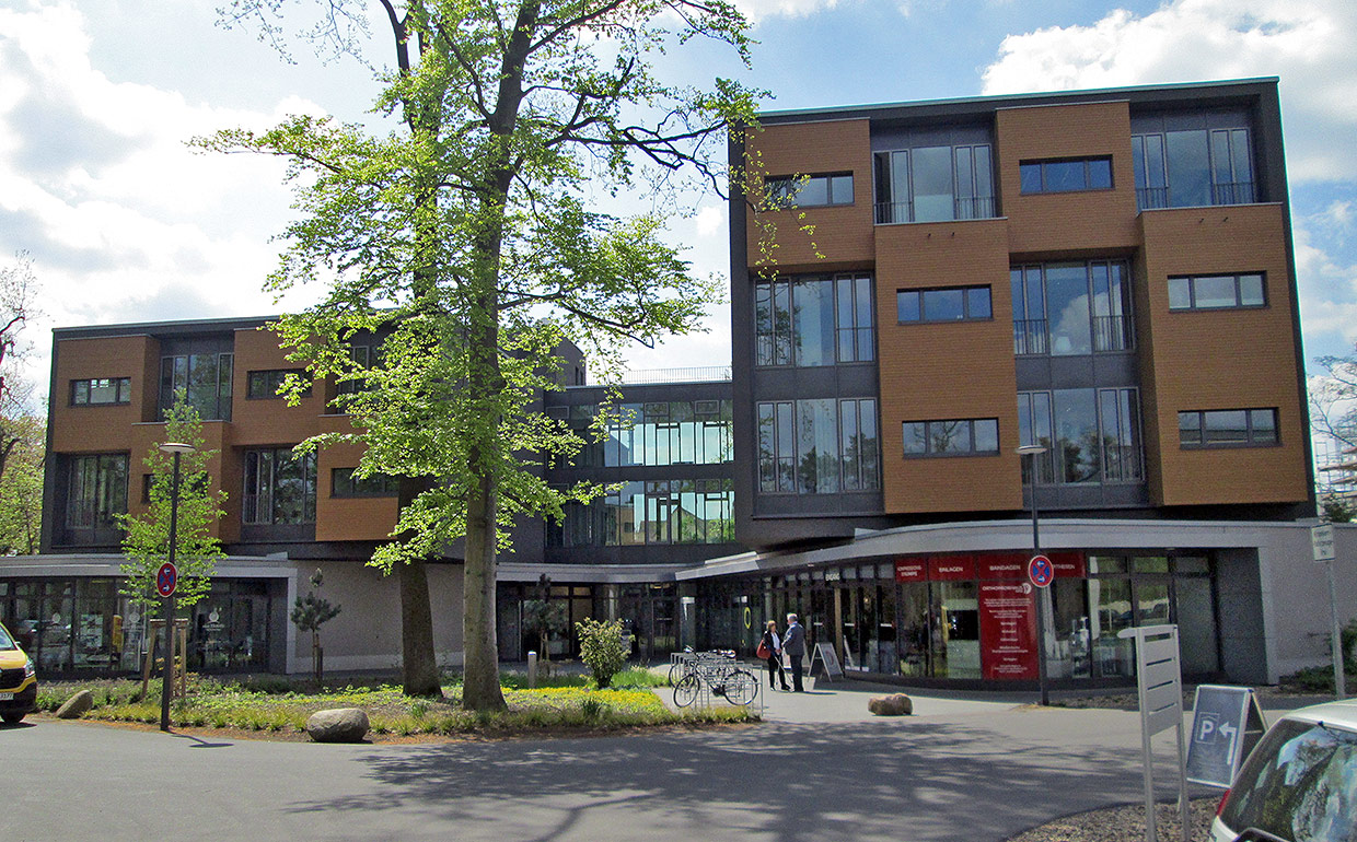 Ansicht Aussenfassaden . Neubau Gesundheitscampus Oskar-Helene-Heim, Berlin