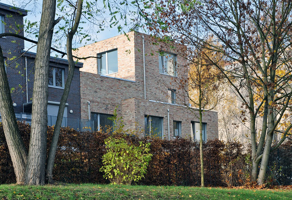 Ansicht Aussenfassade . Neubau Doppelhaus, Berlin