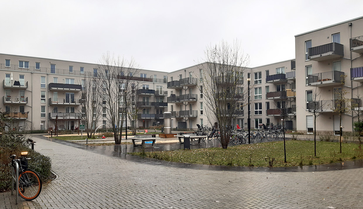 Ansicht Innenhof . Neubau Wohnanlage Schmohlgärten, Berlin